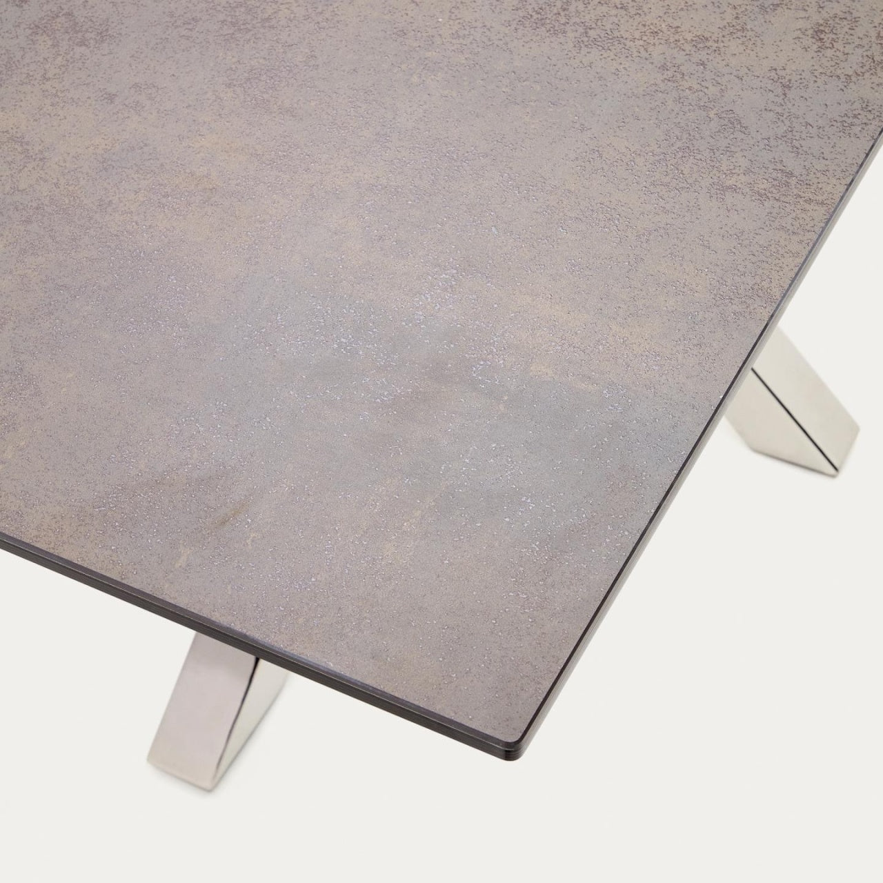 Masa dining gri/argintie din metal 90x160 cm Argo Kave Home