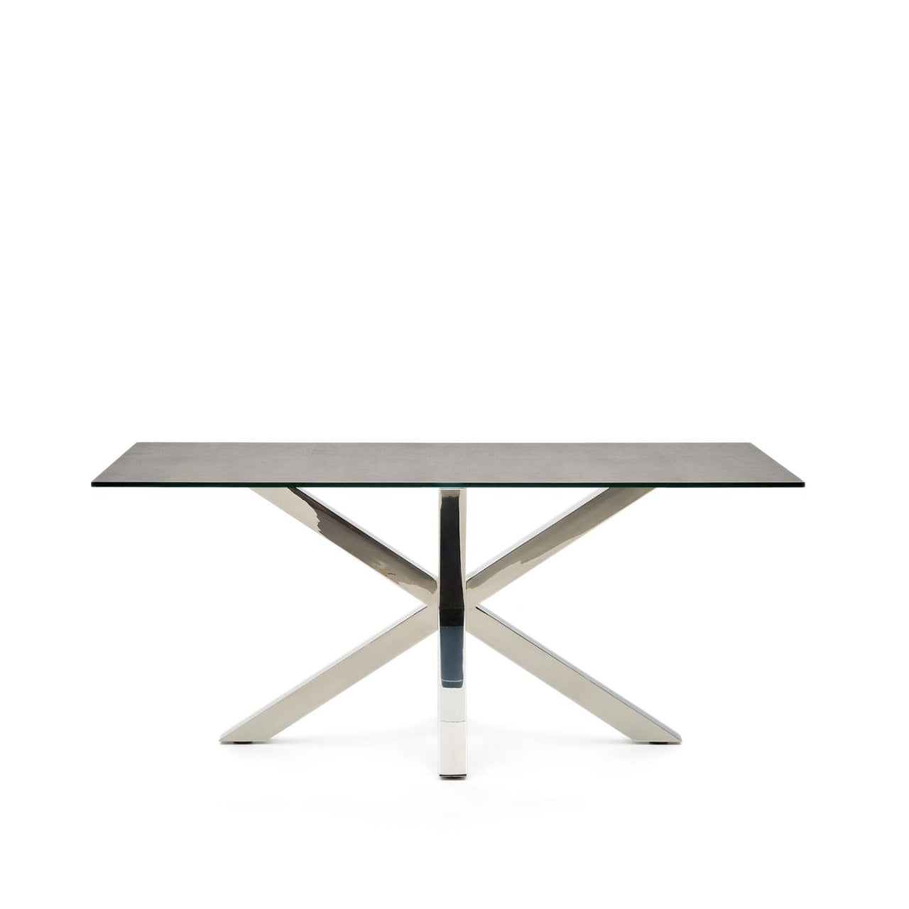 Masa dining gri/argintie din metal 90x160 cm Argo Kave Home
