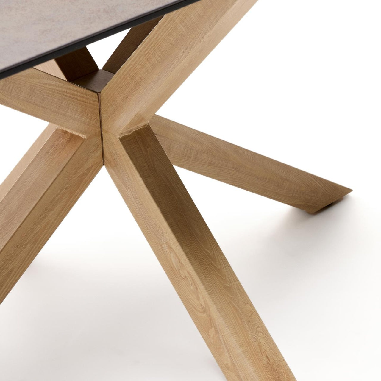 Masa dining gri/maro din metal 100x180 cm Argo Kave Home