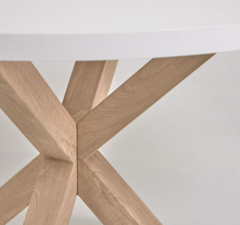 Masa dining maro/alba din metal 119 cm Argo Kave Home