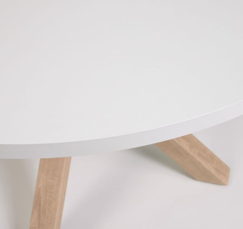 Masa dining maro/alba din metal 119 cm Argo Kave Home