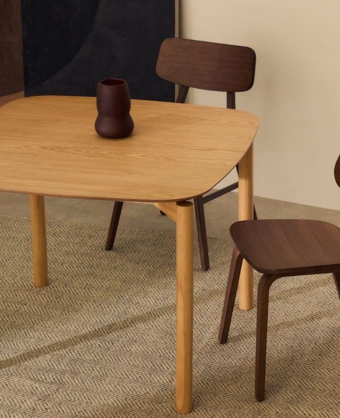 Masa dining maro din lemn 100x100 cm Indara Kave Home