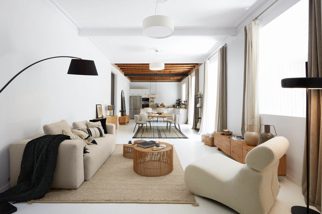 Masa dining maro din lemn 100x180 cm Lotty Kave Home