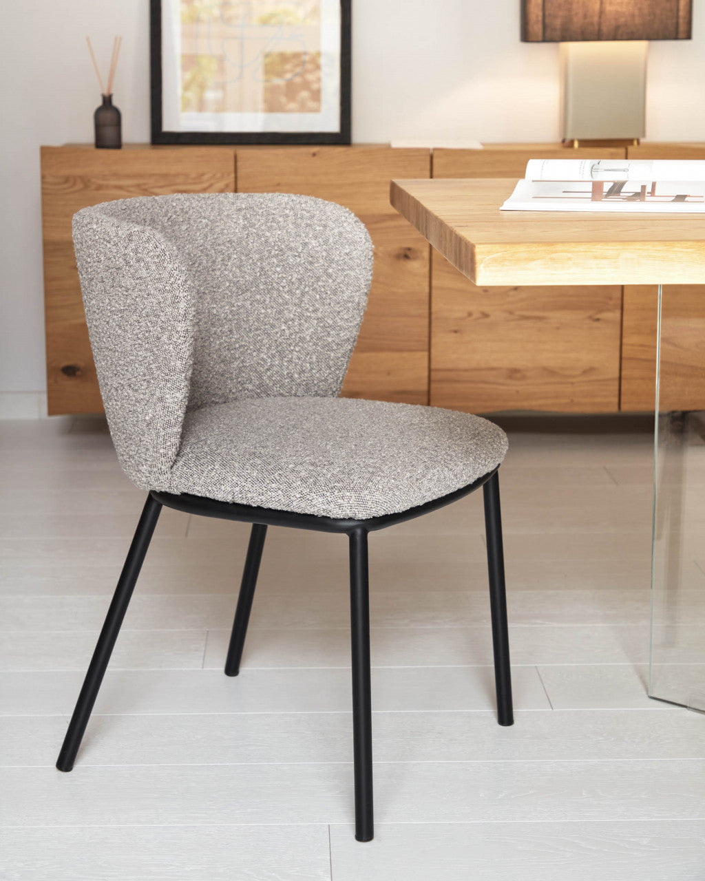 Masa dining maro din lemn 100x180 cm Lotty Kave Home