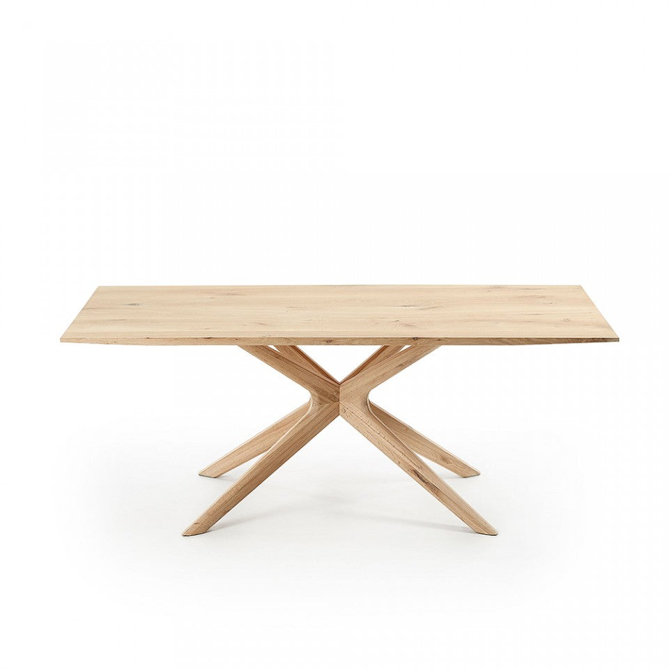 Masa dining maro din lemn 100x200 cm Armande Kave Home