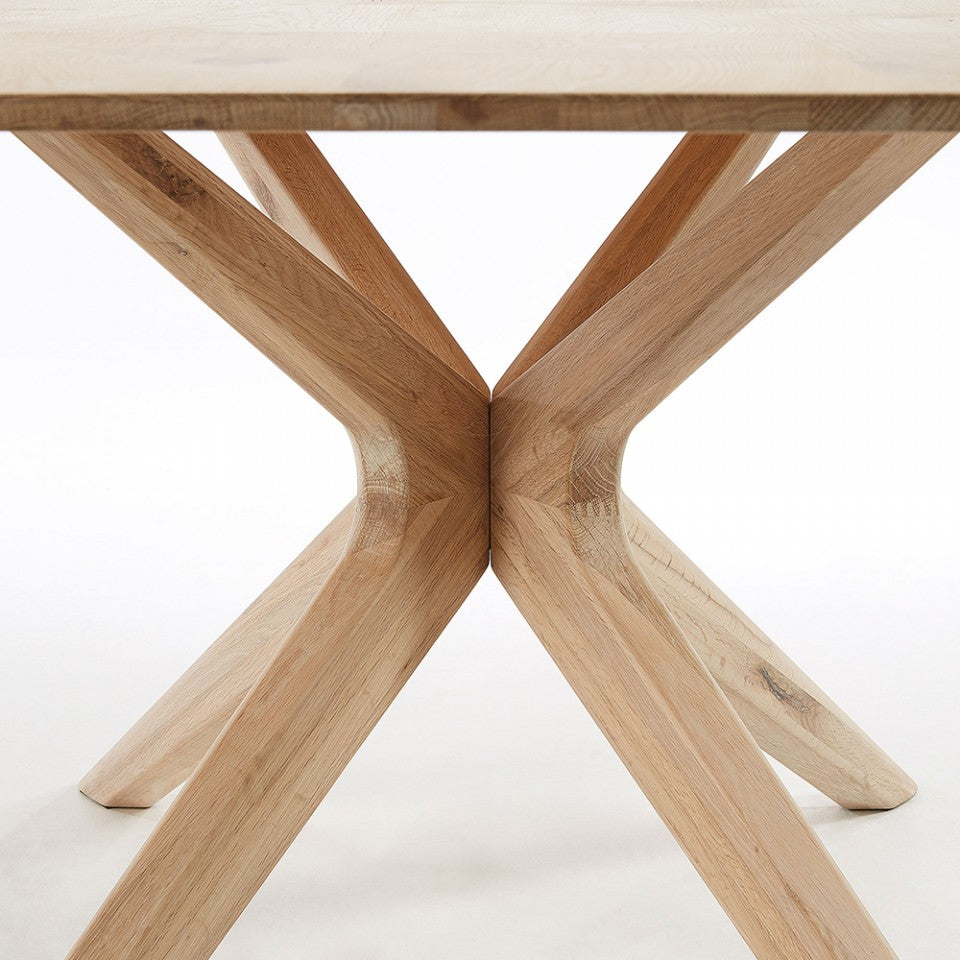 Masa dining maro din lemn 100x200 cm Armande Kave Home