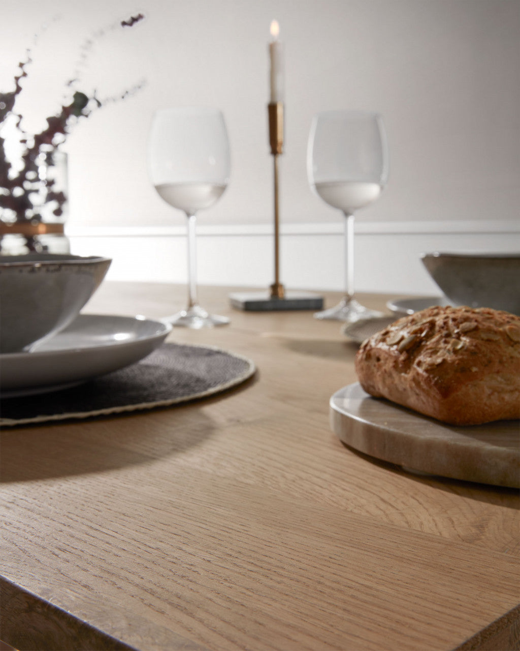 Masa dining maro din lemn 100x200 cm Armande Kave Home