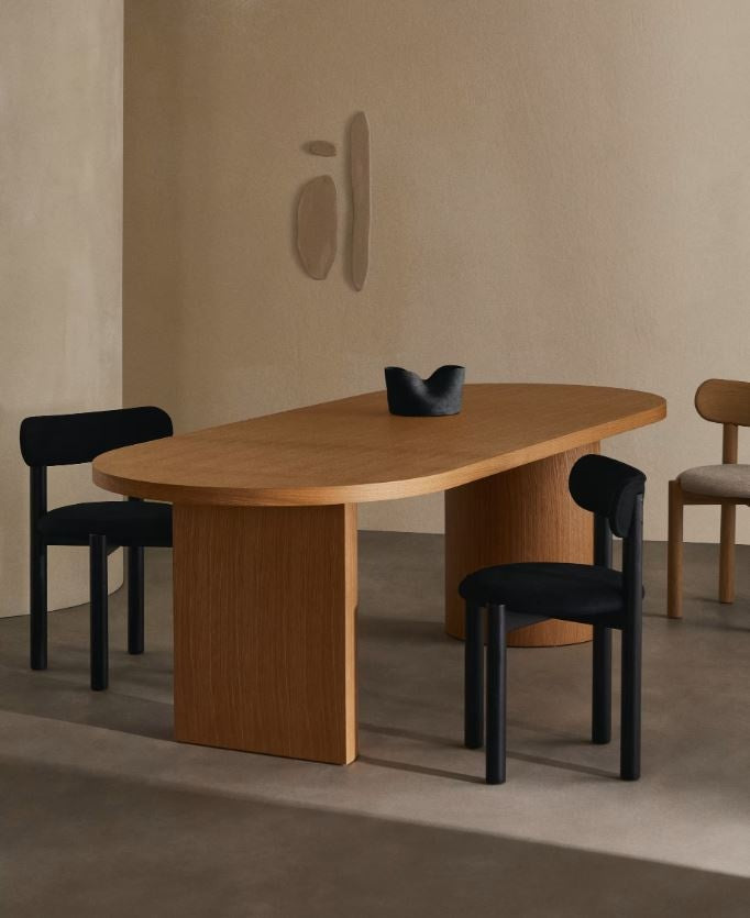 Masa dining maro din lemn 100x200 cm Nealy Kave Home