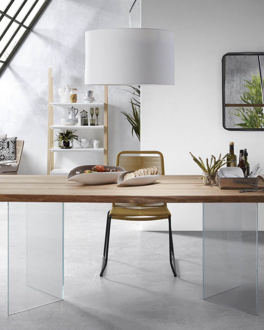 Masa dining maro din lemn 100x220 cm Lotty Kave Home