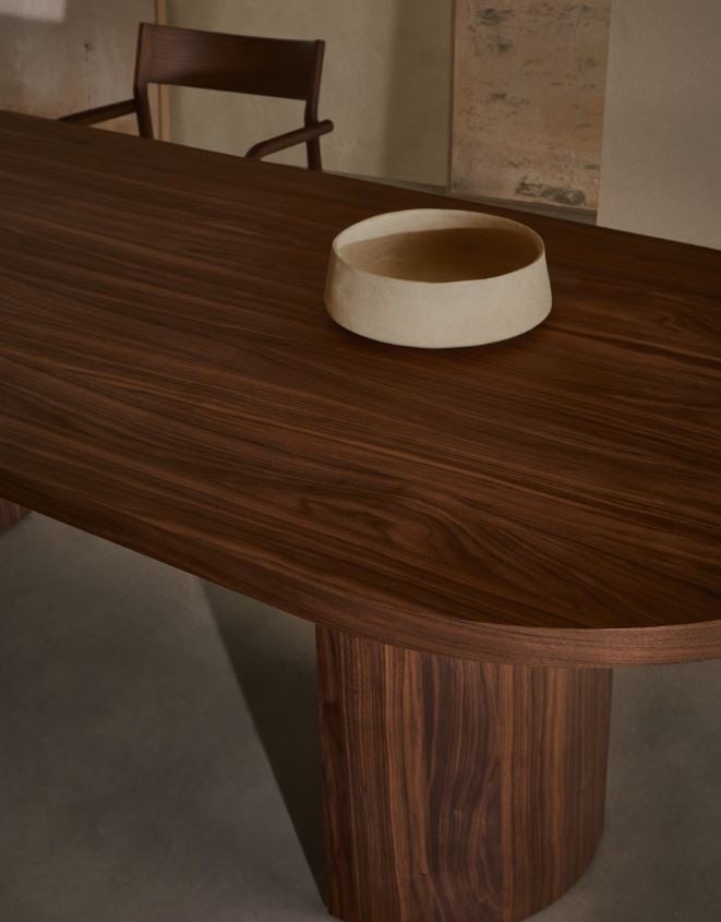 Masa dining maro din lemn 100x240 cm Nealy Walnut Kave Home
