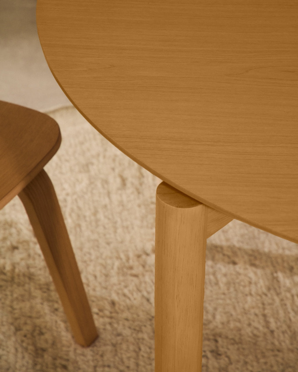 Masa dining maro din lemn 110 cm Indara Kave Home