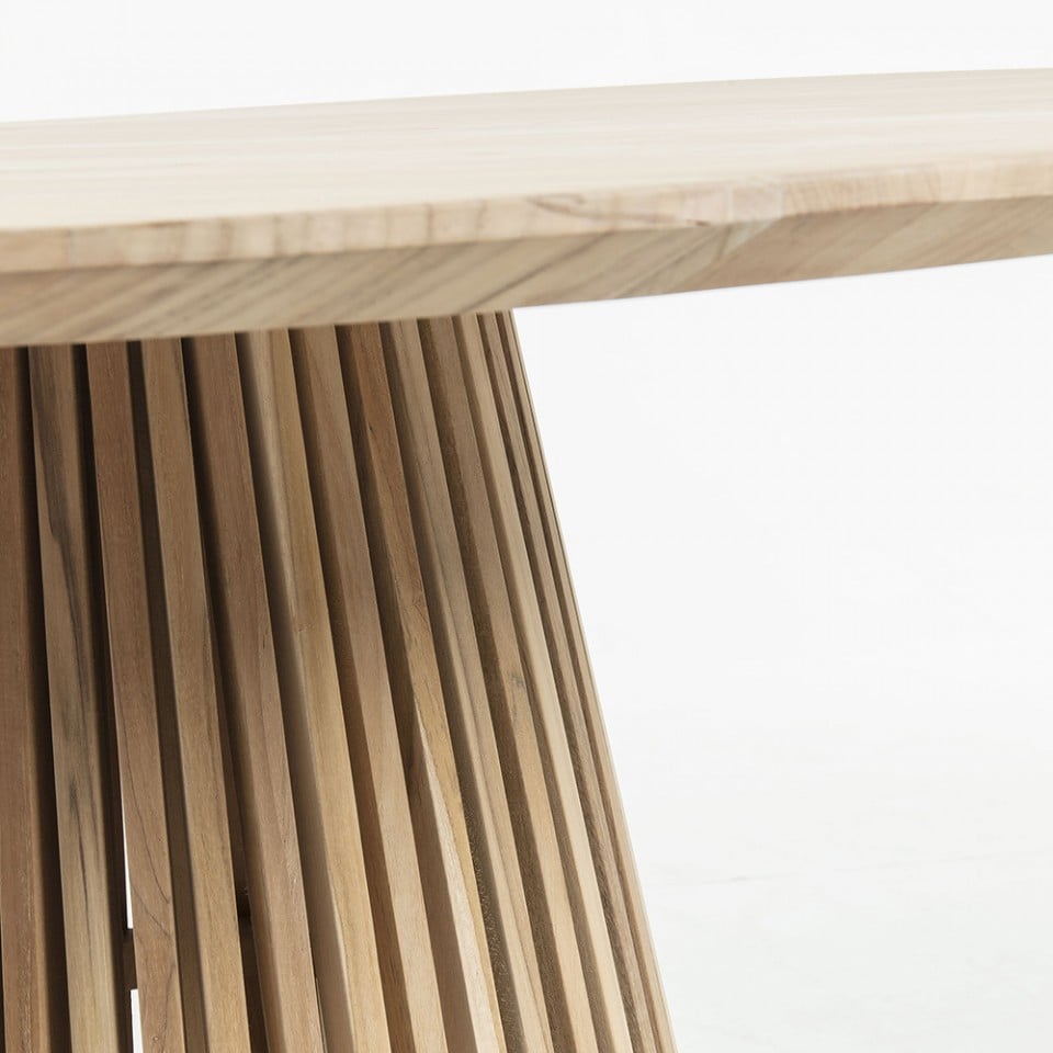 Masa dining maro din lemn 120 cm Jeanette Kave Home