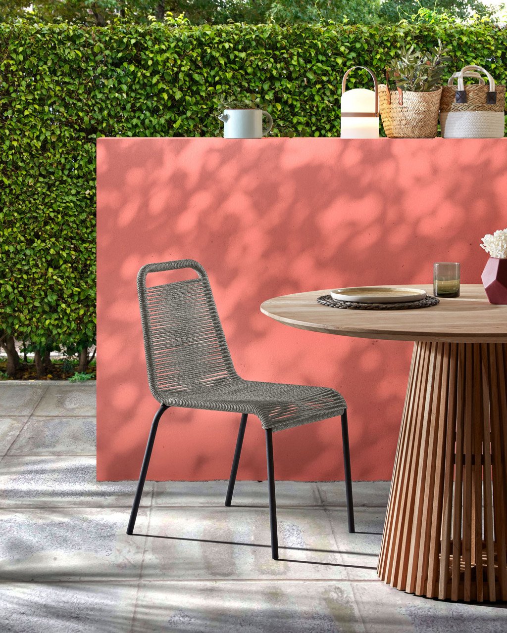 Masa dining maro din lemn 120 cm Jeanette Kave Home