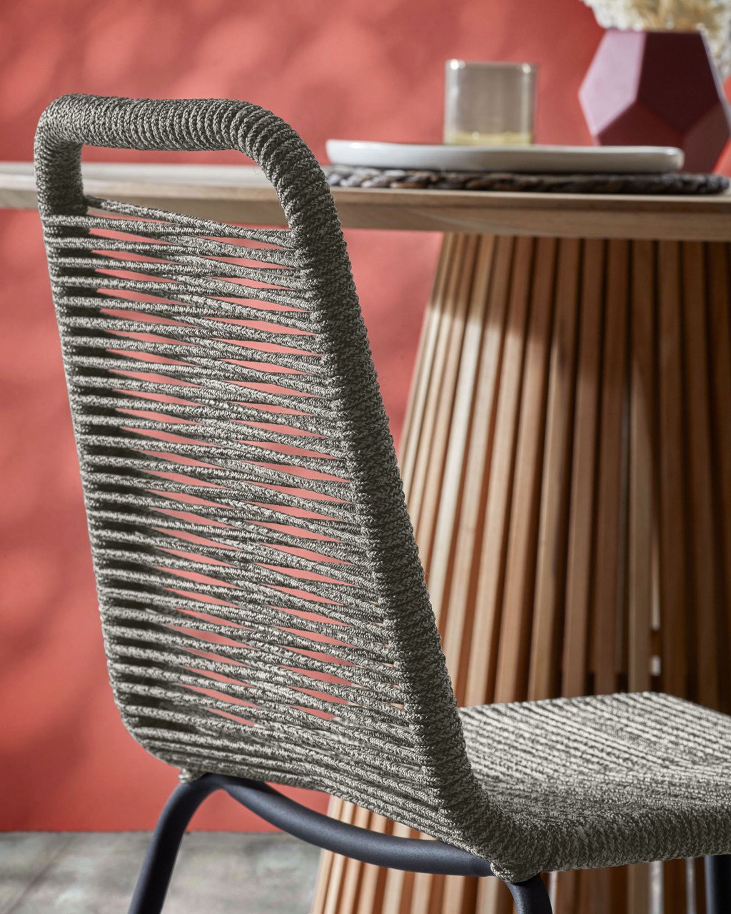Masa dining maro din lemn 120 cm Jeanette Kave Home