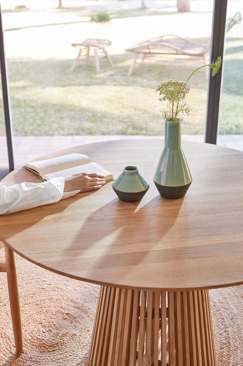 Masa dining maro din lemn 120 cm Jeanette Kave Home