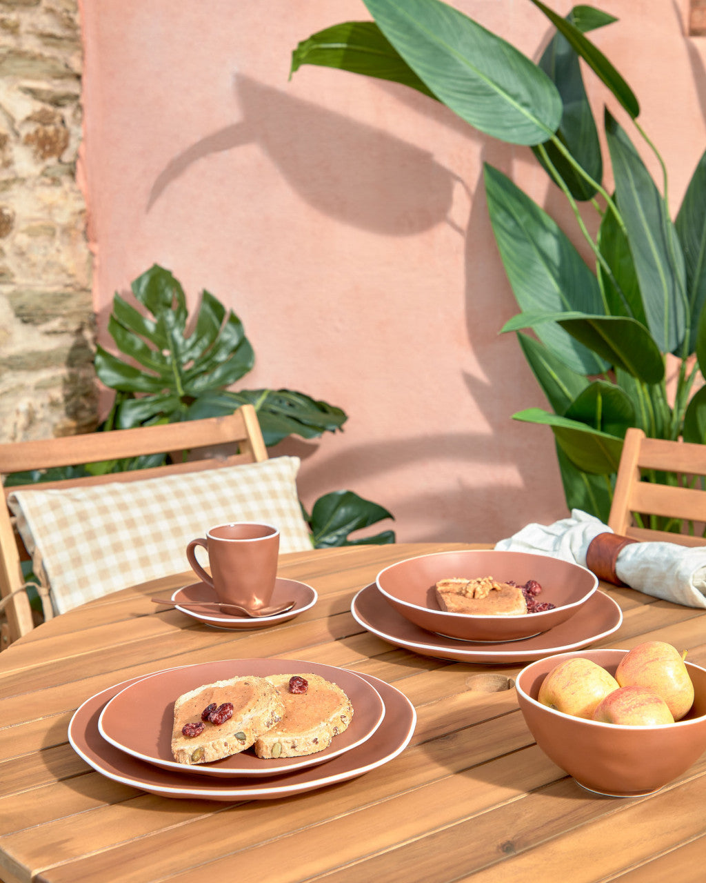 Masa dining maro din lemn 90 cm Vilma Kave Home