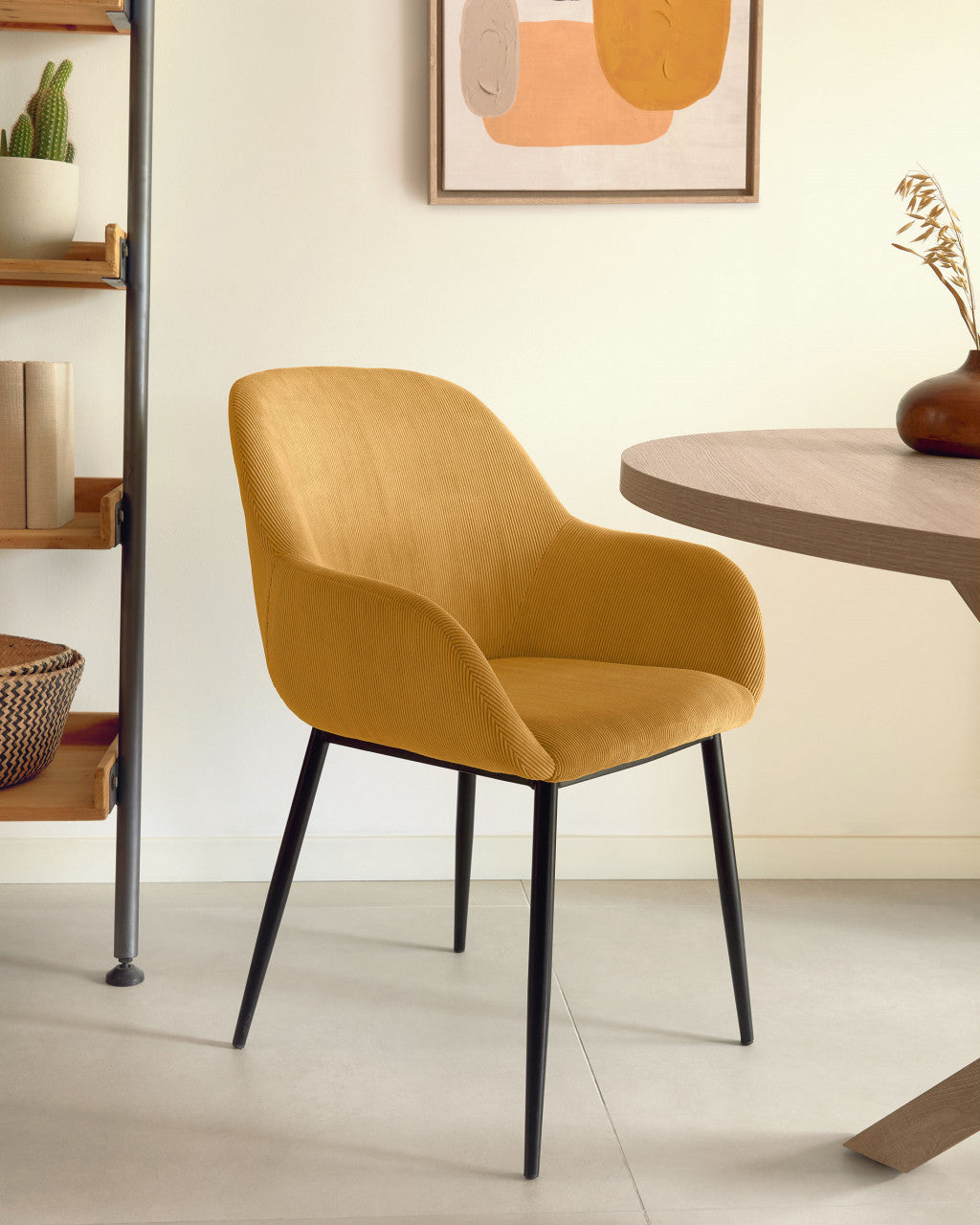 Masa dining maro din metal 119 cm Argo Kave Home