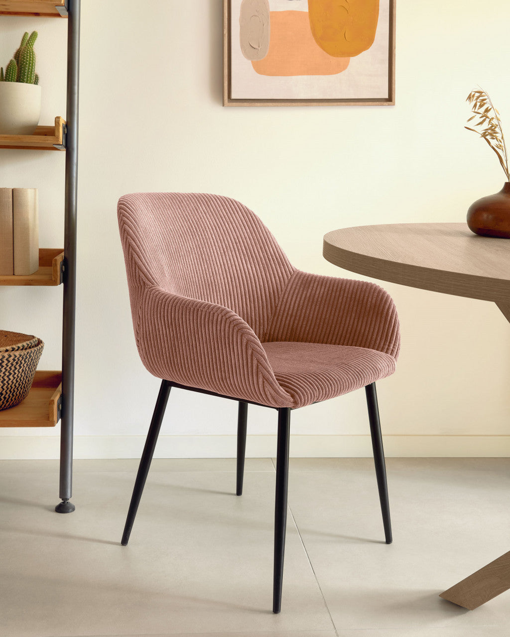 Masa dining maro din metal 119 cm Argo Kave Home