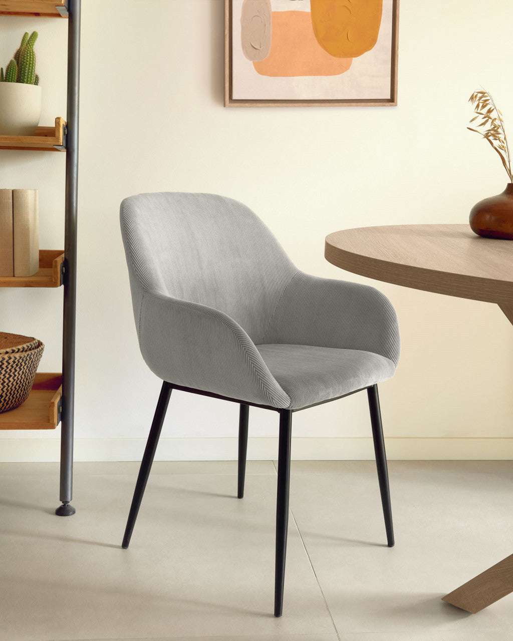 Masa dining maro din metal 119 cm Argo Kave Home