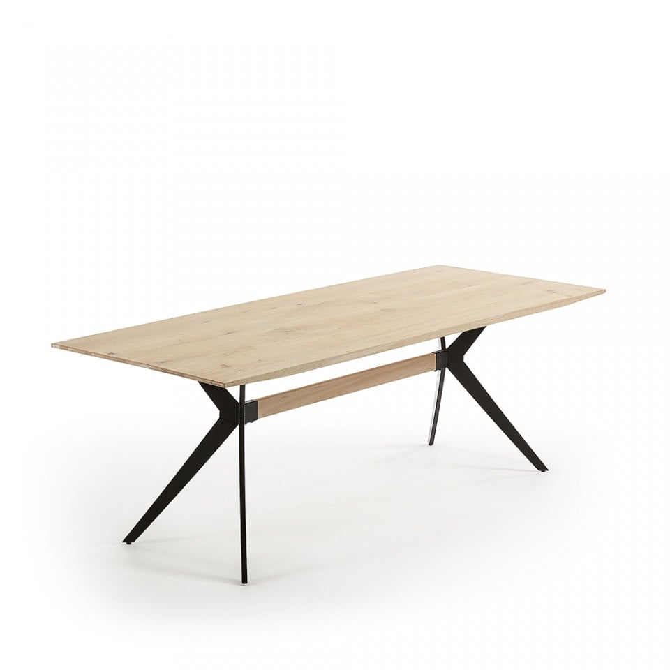 Masa dining maro din metal 90x160 cm Bleached Amethyst Kave Home