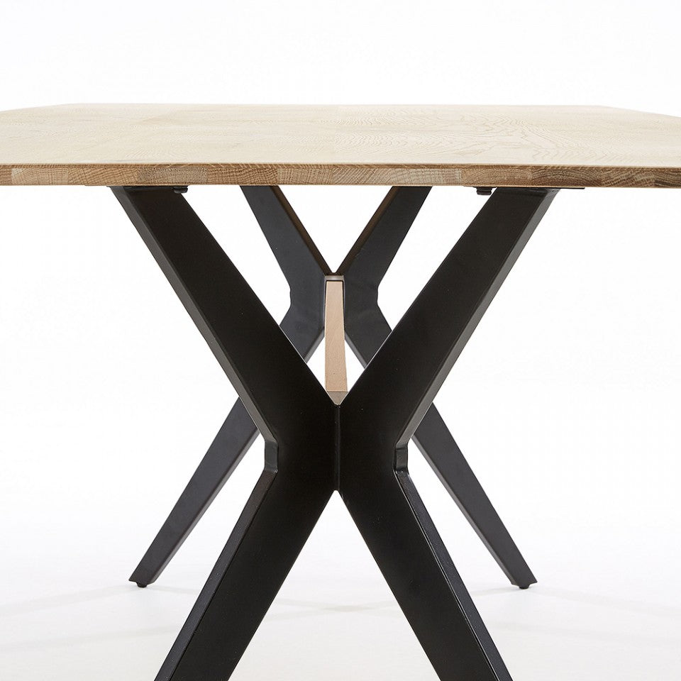 Masa dining maro din metal 90x160 cm Bleached Amethyst Kave Home