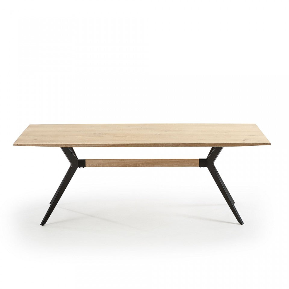 Masa dining maro din metal 90x160 cm Bleached Amethyst Kave Home