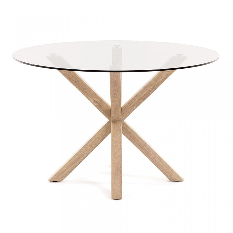 Masa dining maro din sticla 119 cm Argo Kave Home