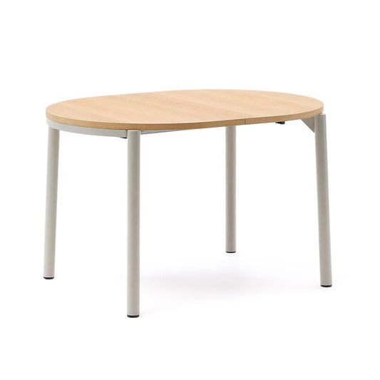 Masa dining maro/gri din lemn 90x120(200) cm Montuiri Kave Home