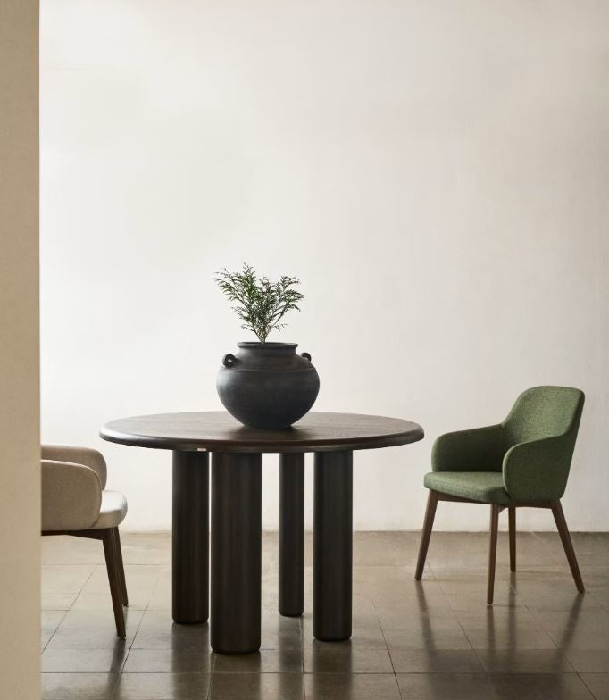 Masa dining maro inchis din lemn 120 cm Mailen Kave Home