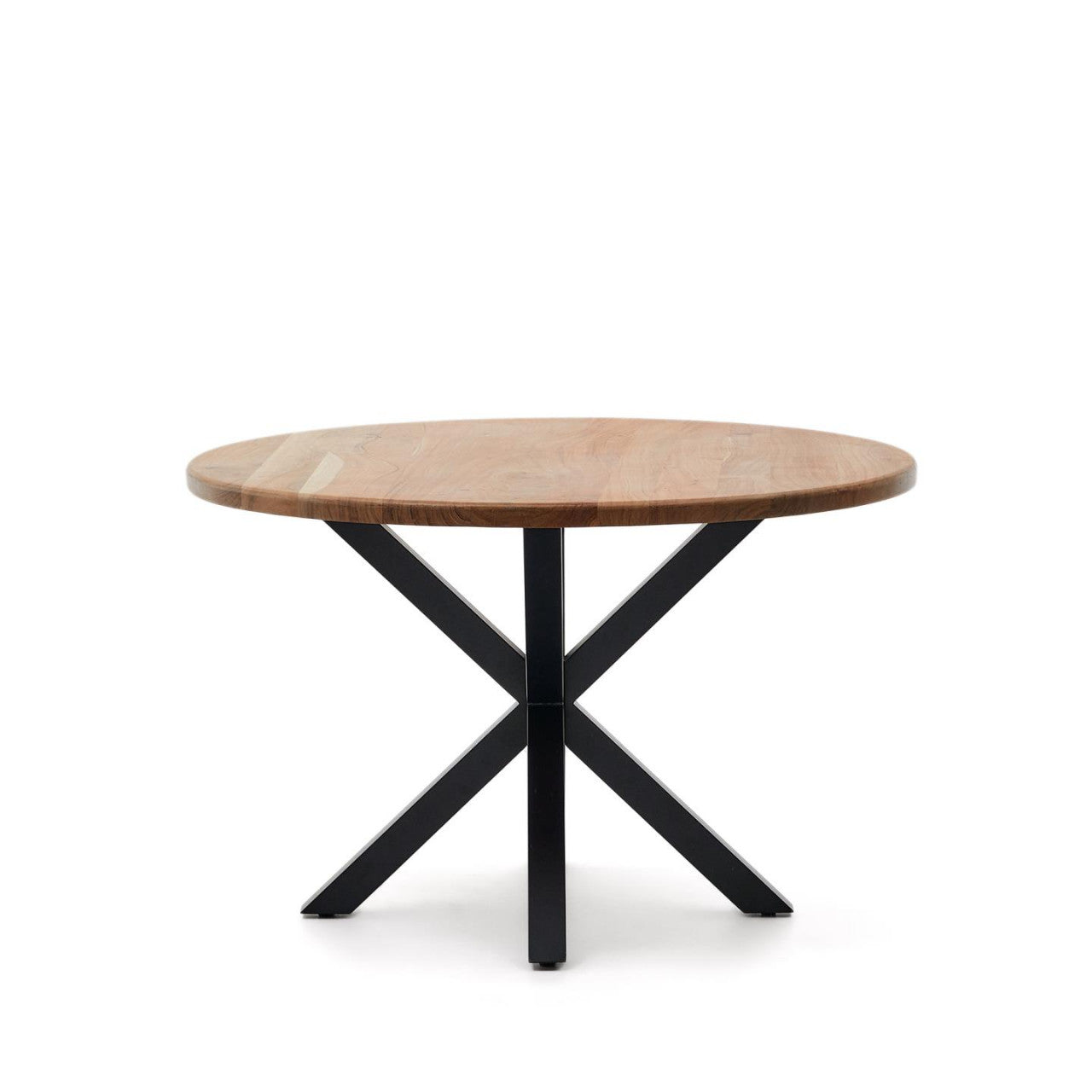Masa dining maro/neagra din lemn 120 cm Argo Kave Home
