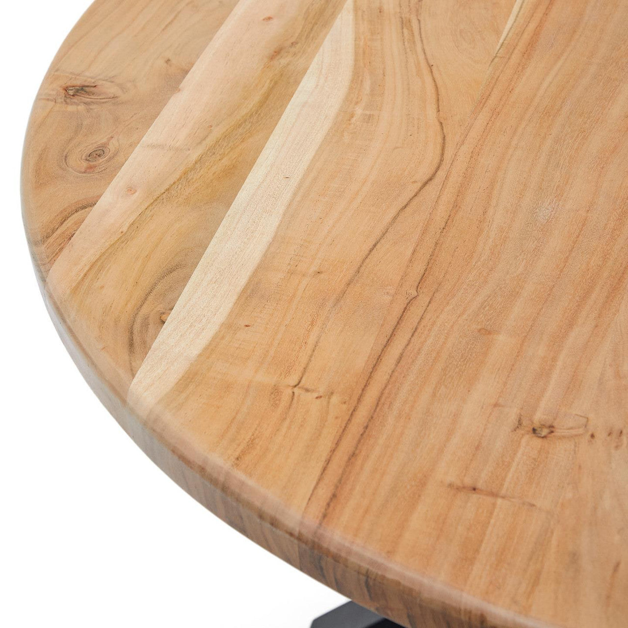 Masa dining maro/neagra din lemn 120 cm Argo Kave Home