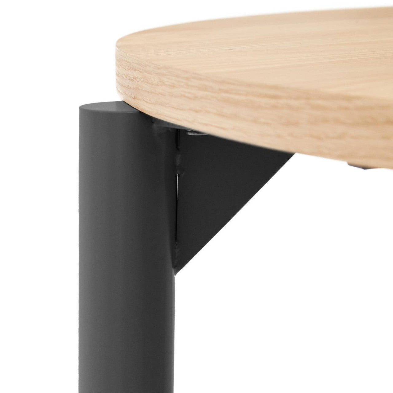 Masa dining maro/neagra din lemn 90(170) cm Montuiri Kave Home