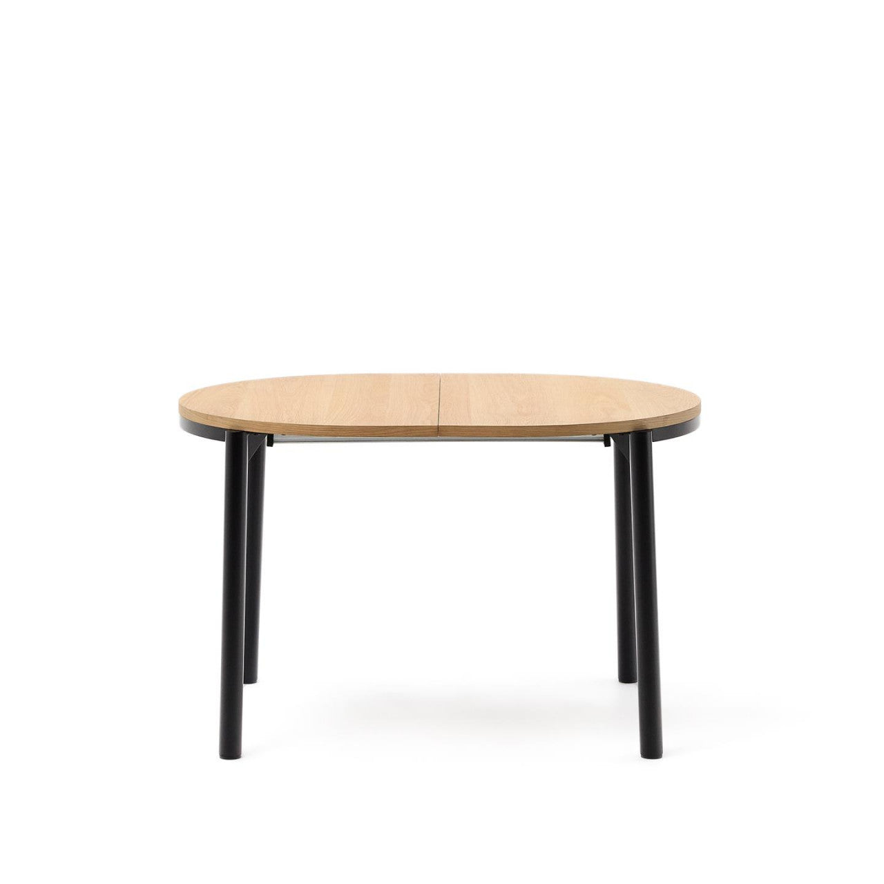 Masa dining maro/neagra din lemn 90x120(200) cm Montuiri Kave Home