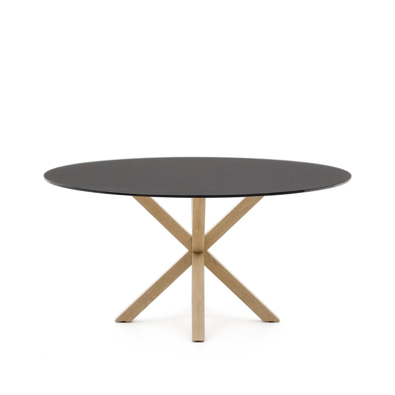 Masa dining maro/neagra din metal 150 cm Argo Kave Home