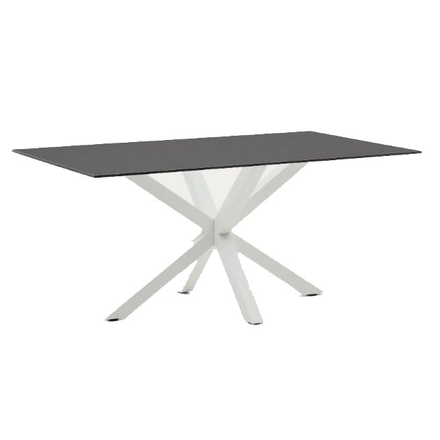 Masa dining neagra/alba din metal 90x160 cm Argo Kave Home