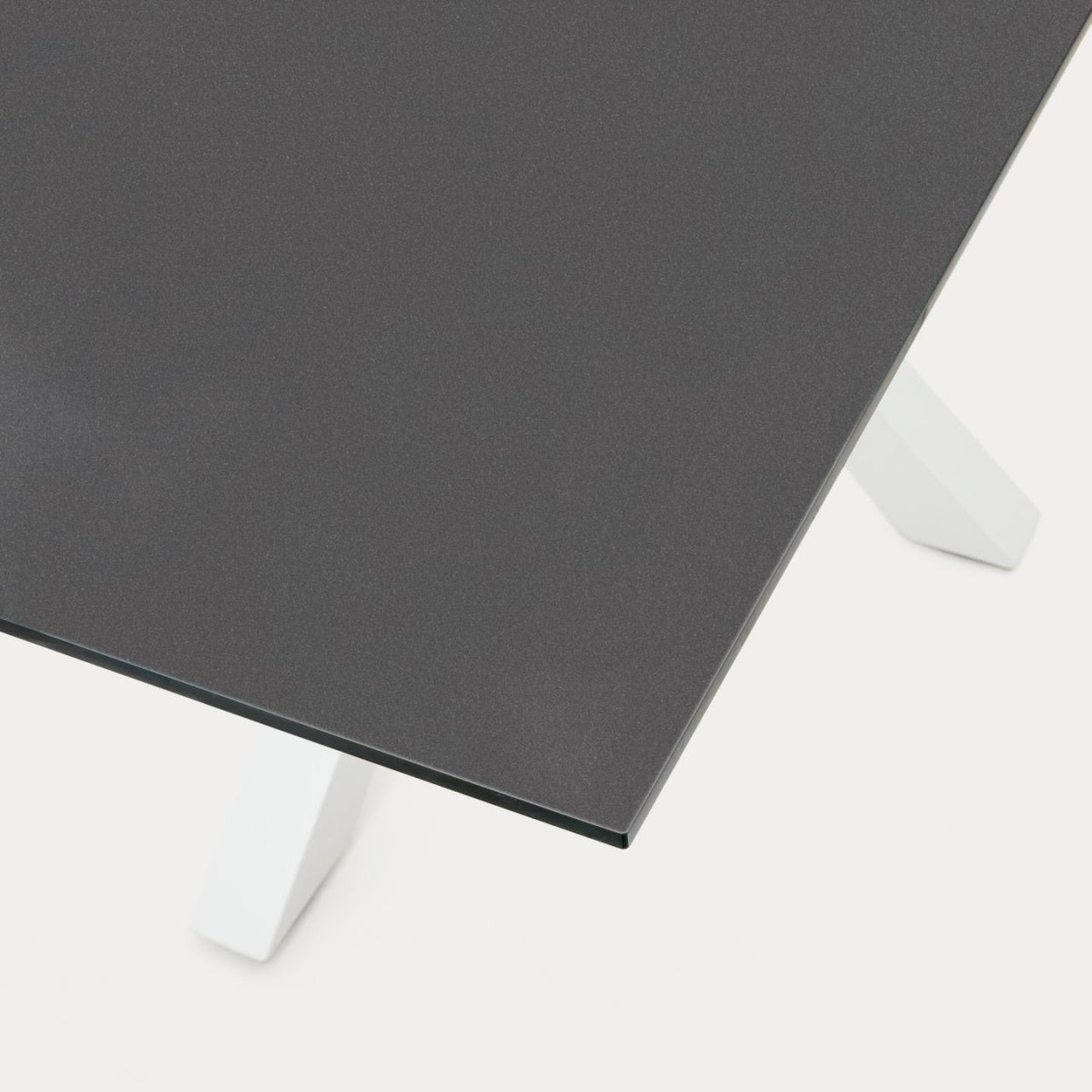 Masa dining neagra/alba din metal 90x160 cm Argo Kave Home