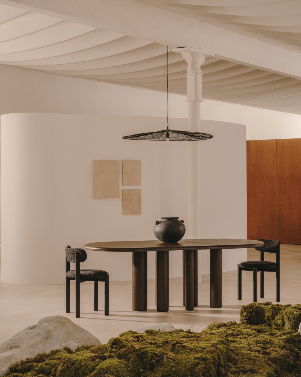 Masa dining neagra din lemn 105x220 cm Mailen Kave Home