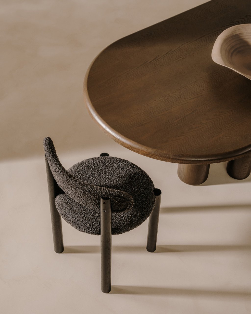 Masa dining neagra din lemn 105x220 cm Mailen Kave Home