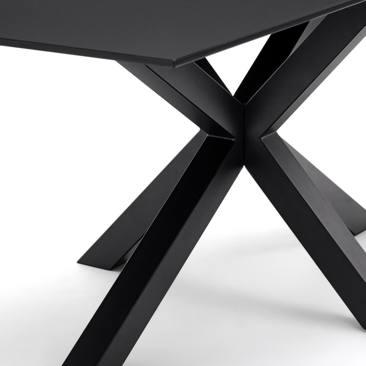 Masa dining neagra din metal 100x200 cm Argo Kave Home