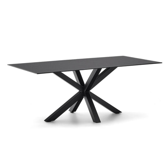 Masa dining neagra din metal 100x200 cm Argo Kave Home