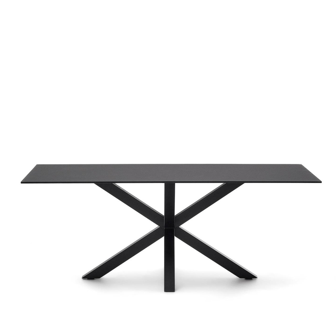 Masa dining neagra din metal 100x200 cm Argo Kave Home
