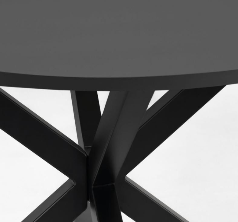 Masa dining neagra din metal 119 cm Argo Kave Home