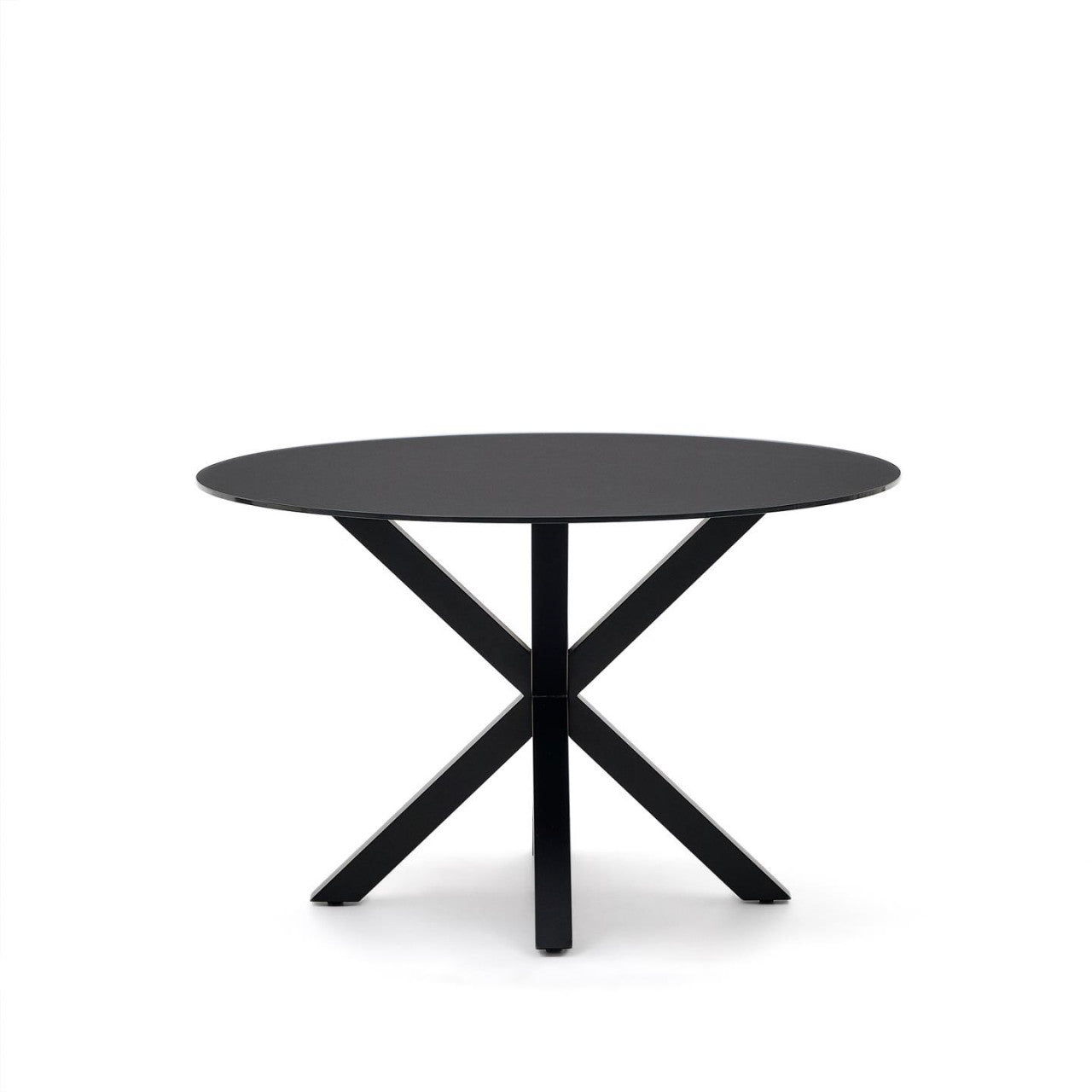 Masa dining neagra din metal 120 cm Argo Kave Home