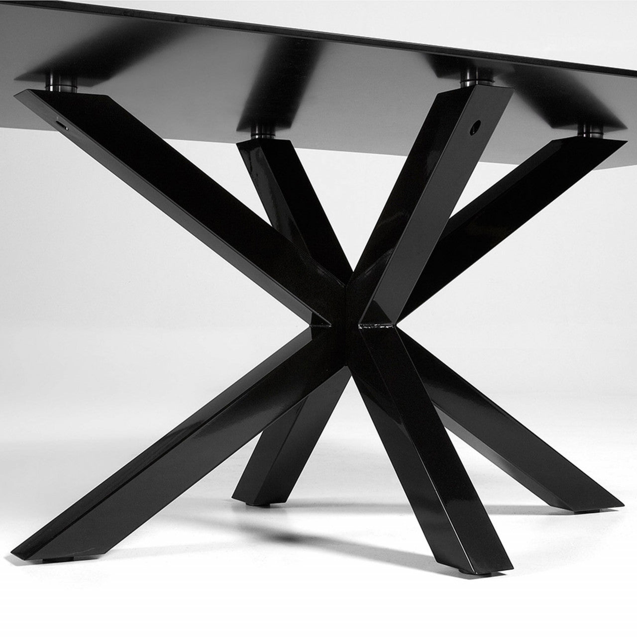 Masa dining neagra din metal 160x190 cm Argo Kave Home