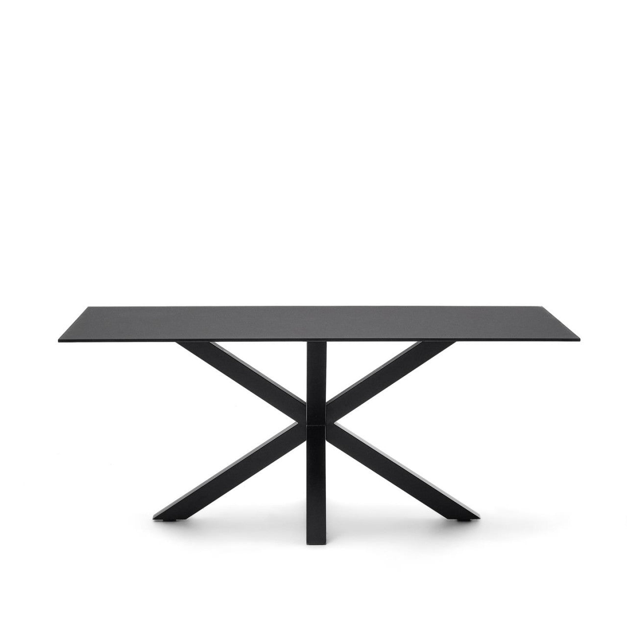 Masa dining neagra din metal 160x190 cm Argo Kave Home