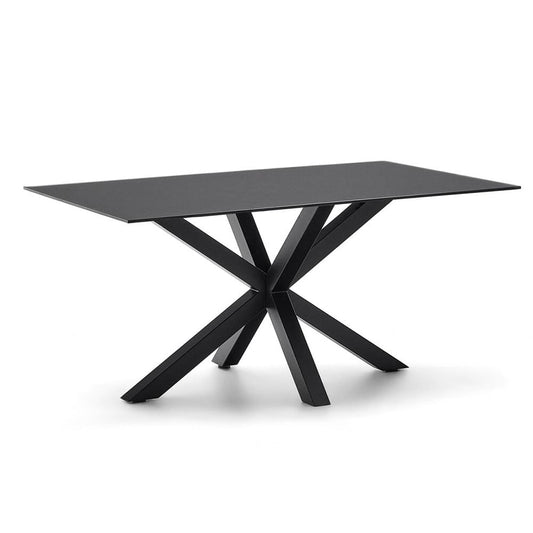 Masa dining neagra din metal 160x90 cm Argo Kave Home