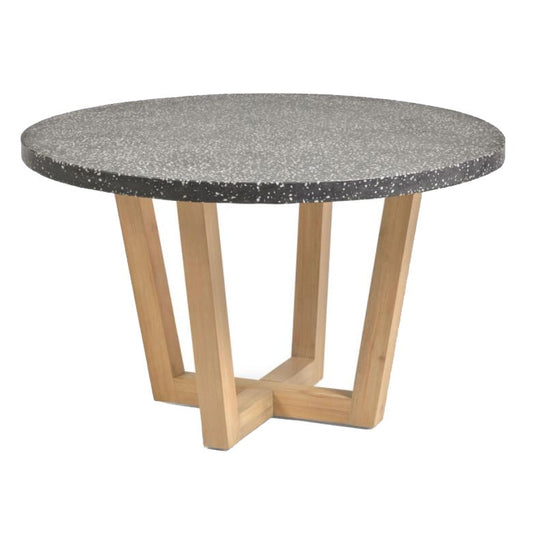 Masa dining neagra/maro din ciment 120 cm Shanelle Kave Home