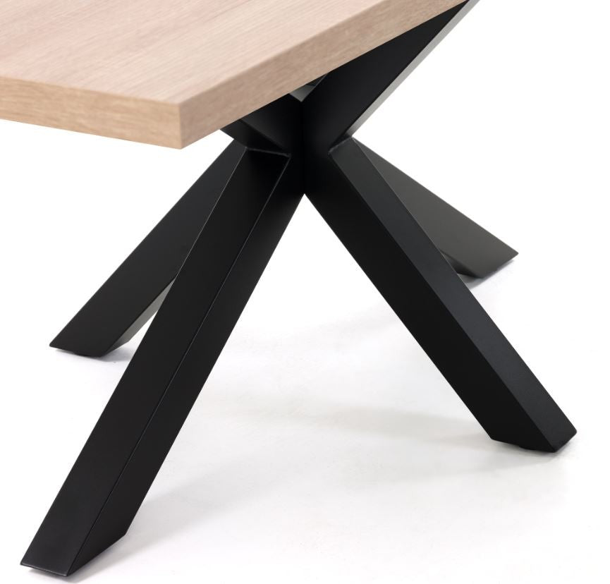 Masa dining neagra/maro din metal 100x180 cm Argo Kave Home