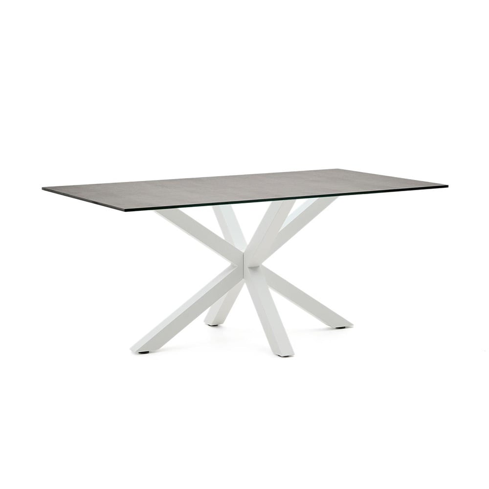 Masa dining neagra/maro din metal 90x160 cm Argo Kave Home