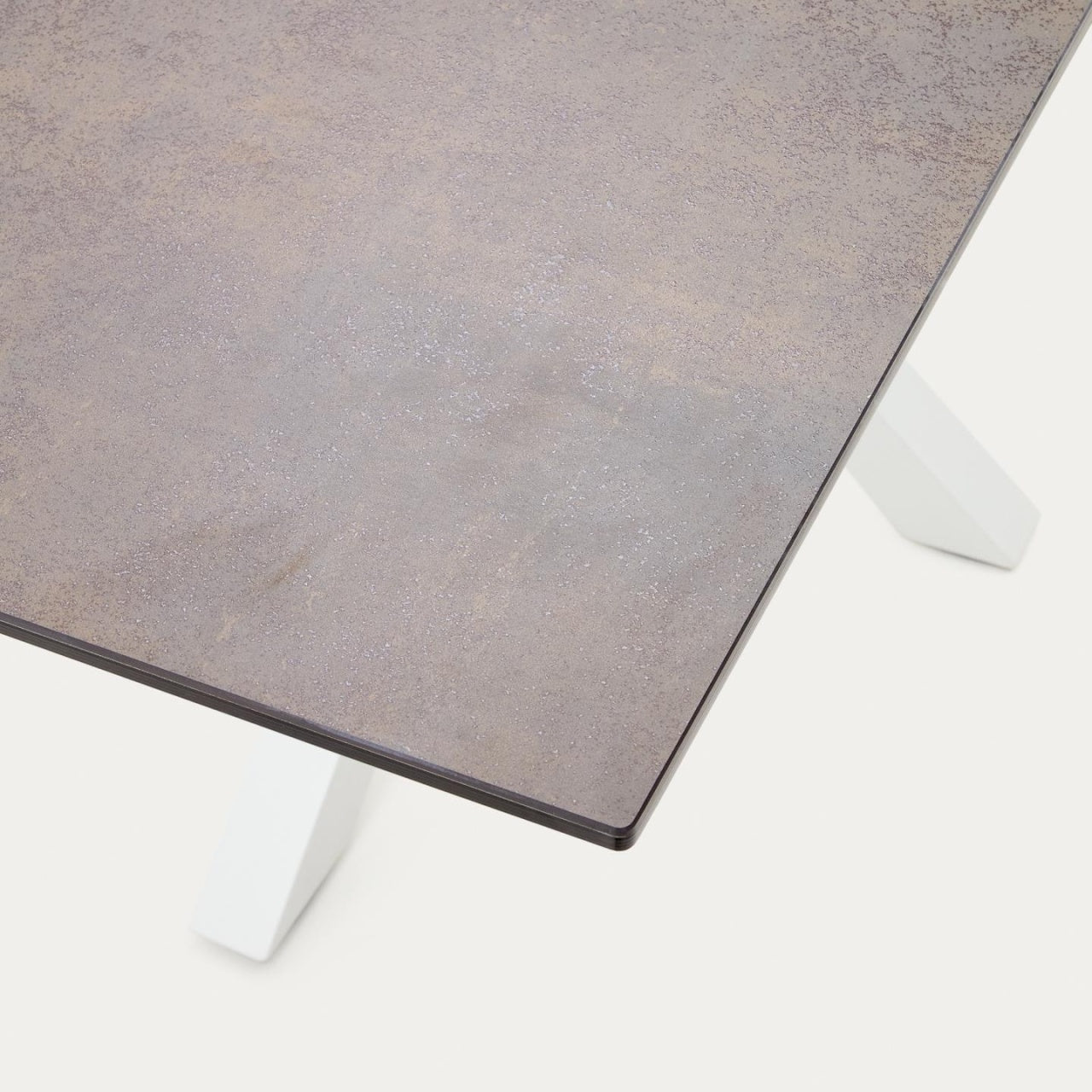 Masa dining neagra/maro din metal 90x160 cm Argo Kave Home